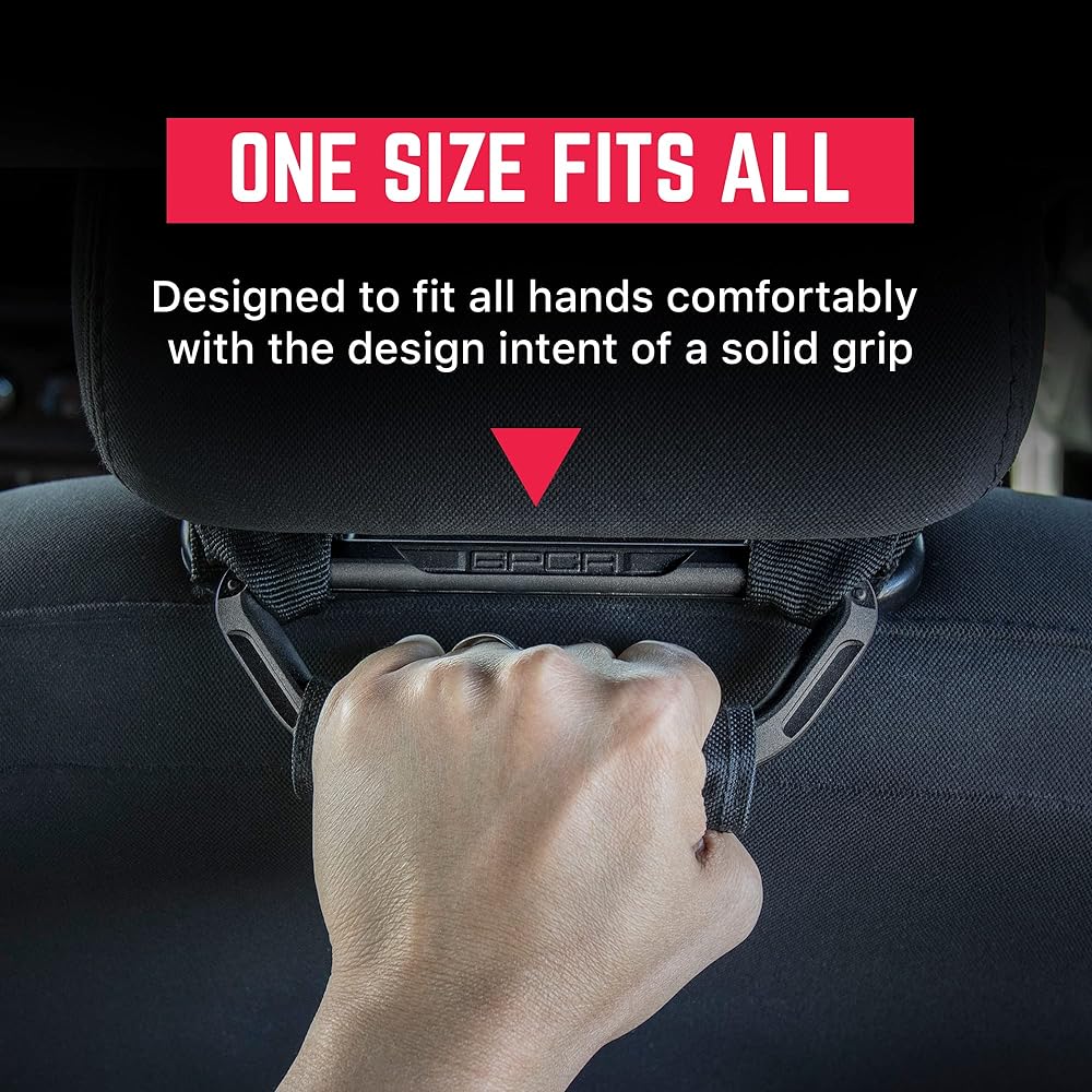 GPCA -GP BACKGRIP Pro Glove Handle's Headrest Jeep Handle JT JL JL JL JK Track Sports Wranglers, etc. Car handle assist Elderly passengers aluminum two packs jet black