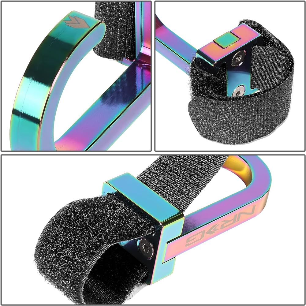 NRG Innovations STR-100MC Handle Hook CNC Aluminum Neoclome Anodized Nylon Strap Strreak Strreak Wheel Fixed