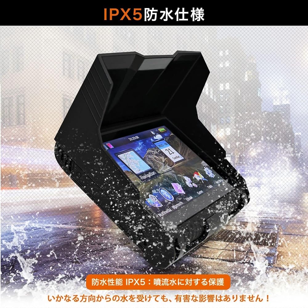 SPEEDER Bike Navigation Bike Navigation Portable Navigation 5 Inch 5V Equipped with Rurubu Data Free Map Updates for 3 Years Bluetooth Bike Navigation Waterproof PD-003B (2023 Edition)