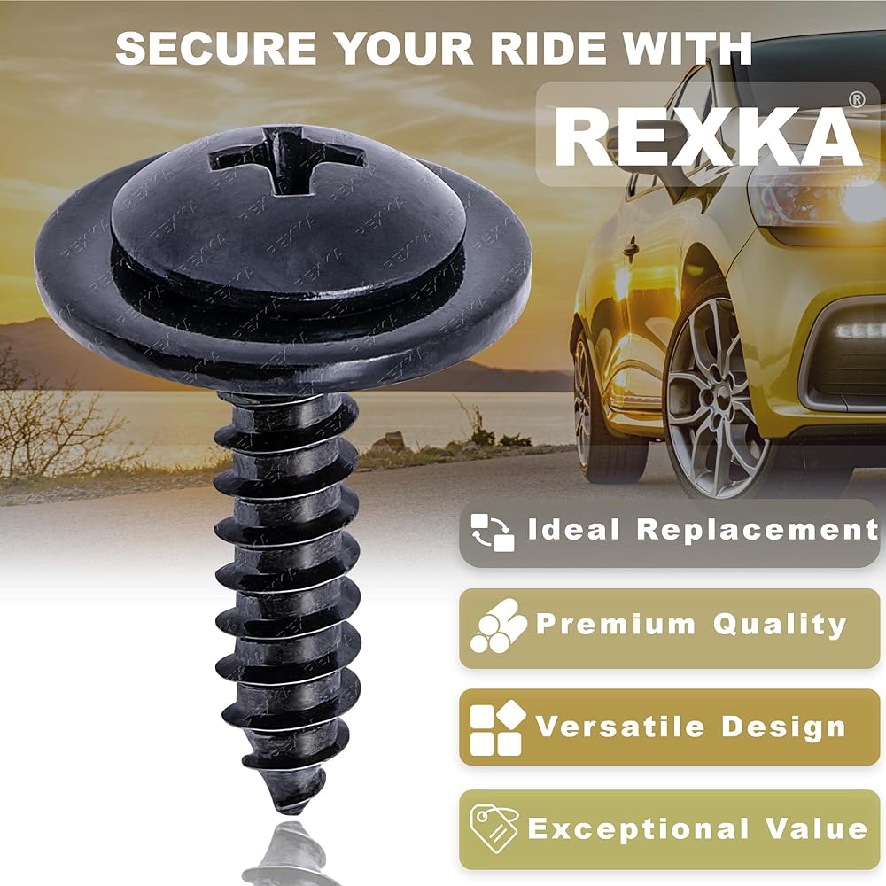 REXKA 50 PM Fender Liner Splash Shield House House Liner Screw Philipstras Head Semiz Honda Acula BMW 90114-SE0-000 Accord ILX RDX TL TLX 90114SE0000000000000000