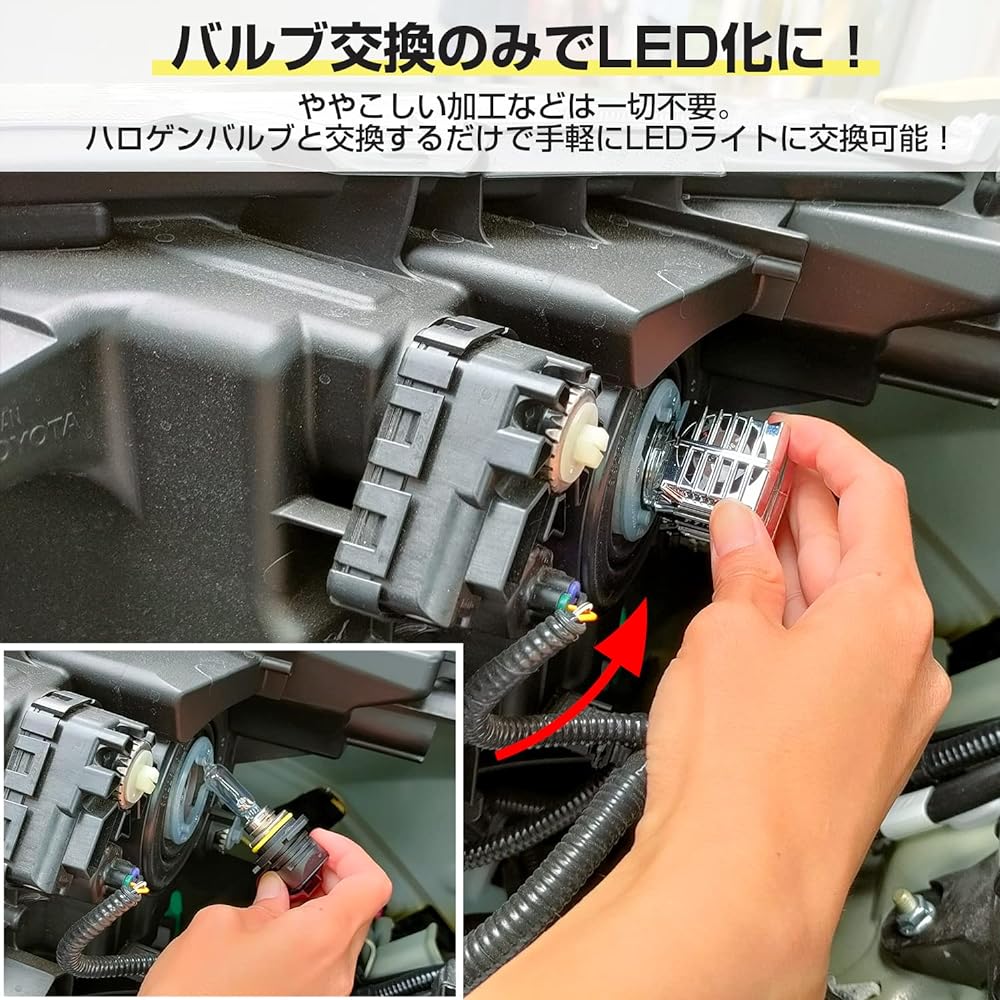 BELLOF LED Small Halogen Equivalent Size Headlight/Fog Lamp 4500K 3600lm Easy Installation Precious Ray Z (HB3/HB4)