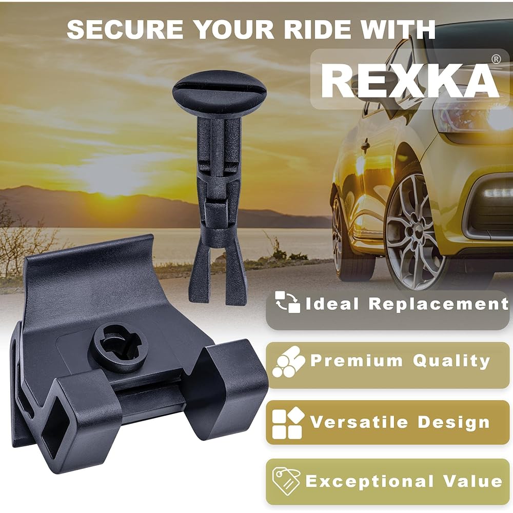 REXKA Front Ban Park Bow Cover Clip and Pin Retainer Fastener 5 Set Toyota Lexus 47749-50090 53879-30040 Camry Avalon CT200H ES300H ES350 GS350 RX450 RX450H HS250H HS250H