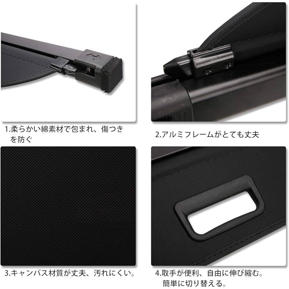 BUYFULL Toyota New Harrier 80 Series Tonneau Cover Luggage Storage Roll Shade Privacy Protection Dress Up Custom Parts Interior High Quality Car Space Harrier 80 Series Accessories Harrier MXUA8# AXUH8# (PVC Canvas)