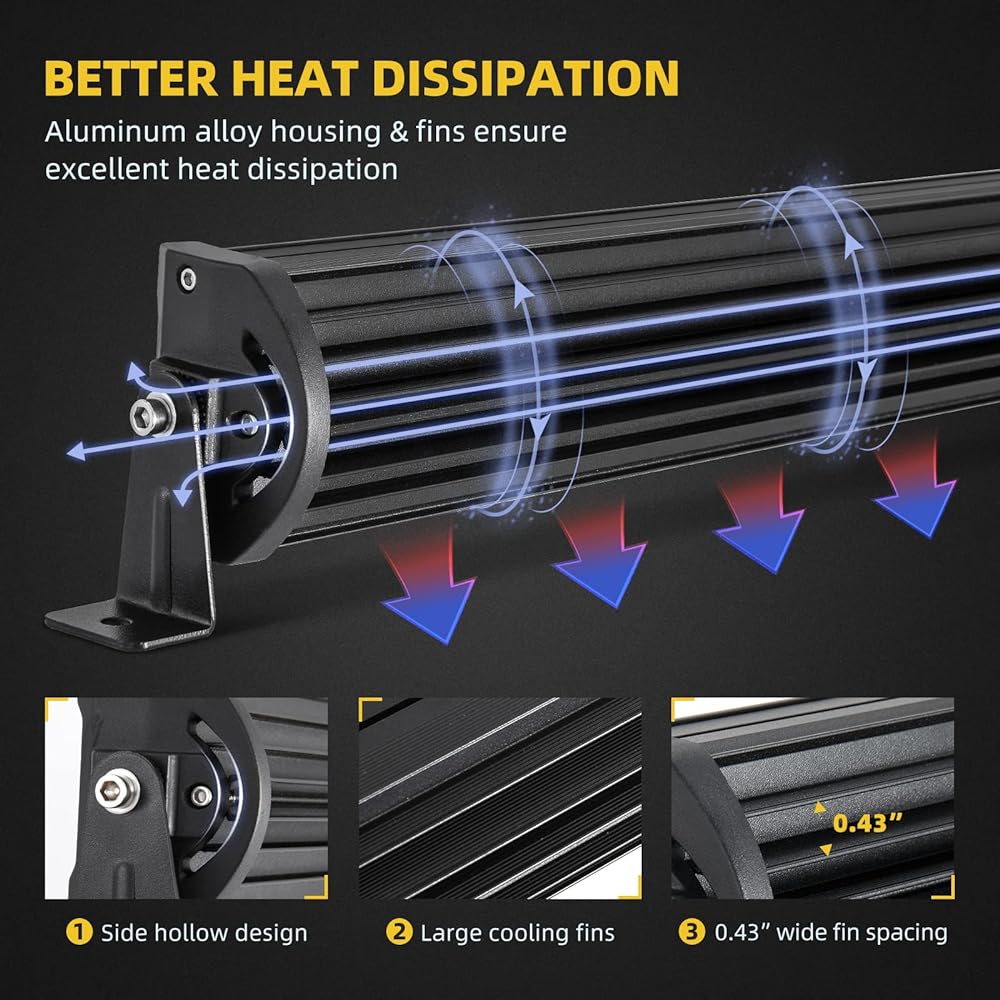 DWVO LED light bar 50 inch curve 720W 3 rows 45000LM upgrade chipset LED worklight off -road operation Fog lamp marineboat IP68