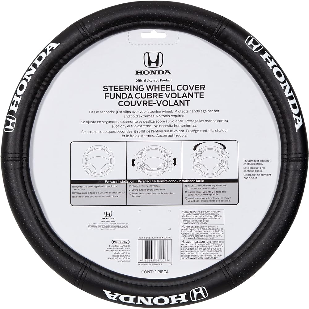 Honda Steering Wheel Cover Sports Grip Black