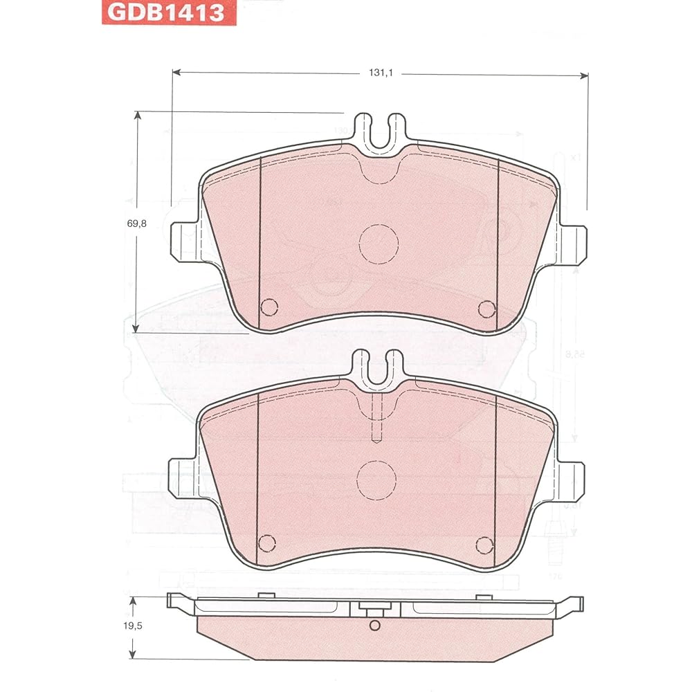 TRW BRAKE PADS FRONT LEFT AND RIGHT SET FOR MERCEDES BENZ W203 °C Class gdb1413