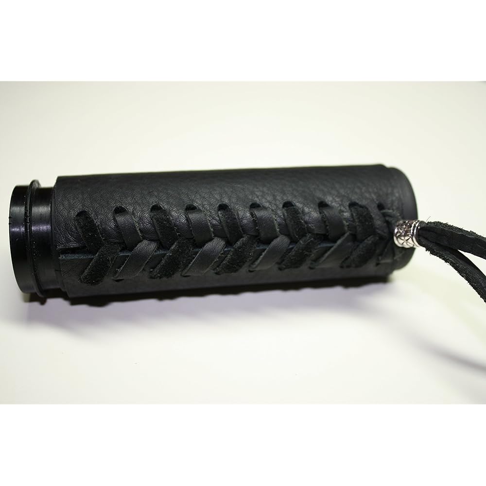 Grip cover for motorcycle high durable black leather