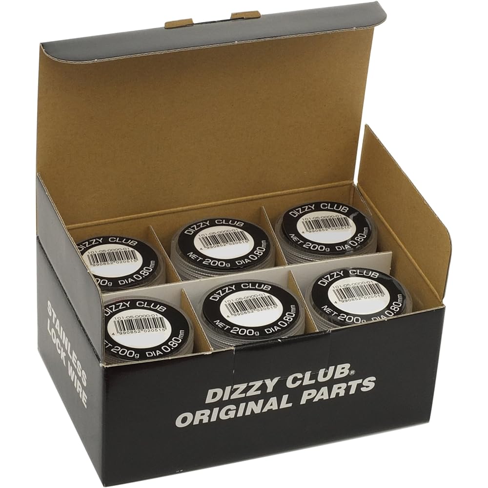 KITACO Lock Wire Stainless Steel Wire Diameter 0.80mm x Approx. 68.5m x 6 Cans 101-05-0100-01