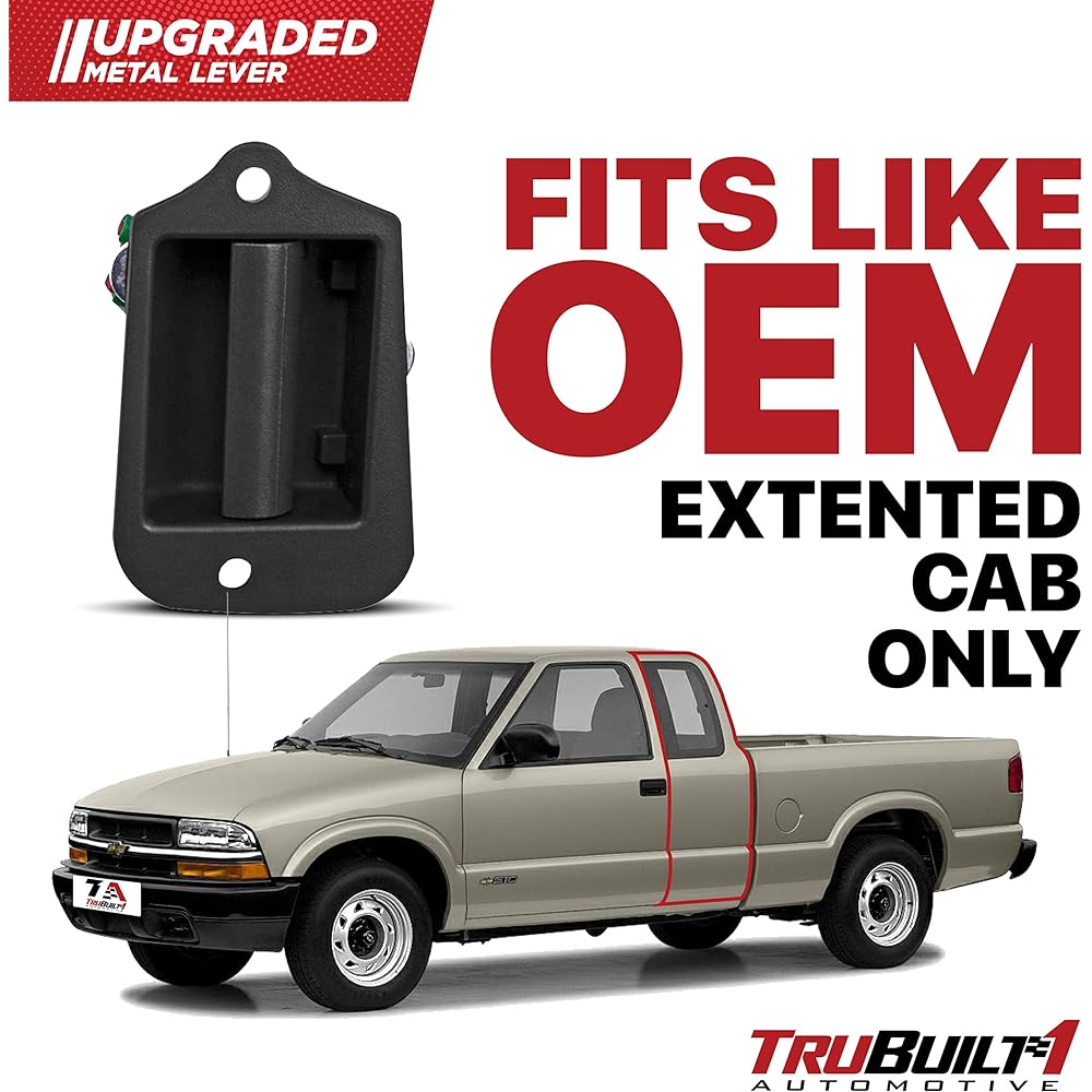 T1A interior third door handle replacement 1996-2003 Chevrolet S-10 rear left inner third door GMC Sonoma Isuzu Honblack Black T1A-15760310-M