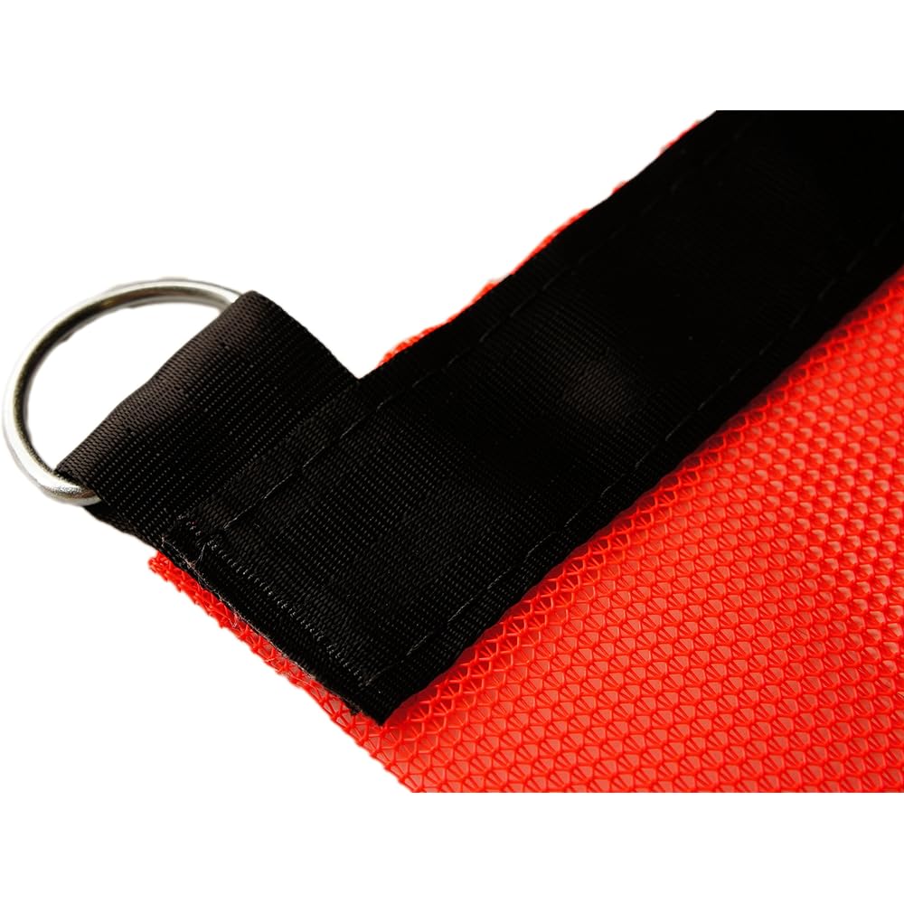 HARRISCOS LLC 18 inch x 18 inch orange mesh road safety warning flag sign