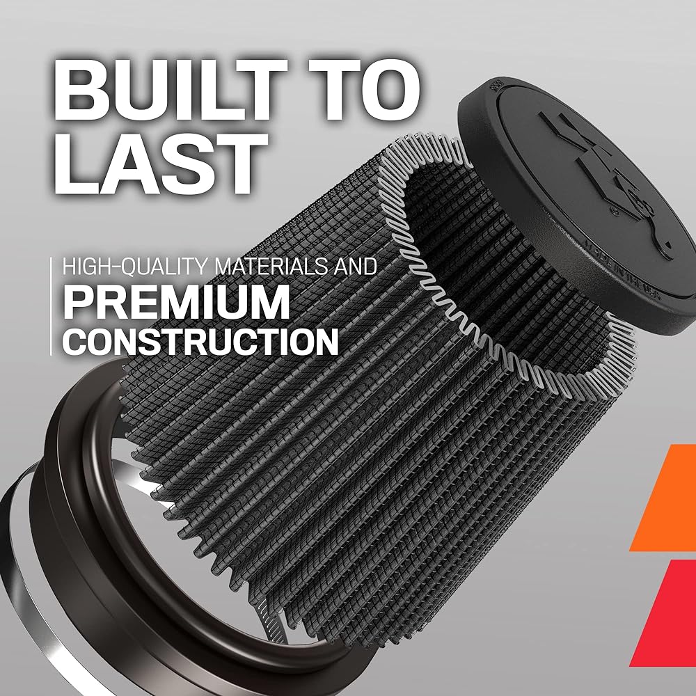 K & N Universal Clamp-on Air filter: High performance, premium, replacement engine filter: Flange diameter: 6 inches, filter height: 7.5 inches, flange length: 1.125 inch, shape: Round tapard, RU-5177HBK