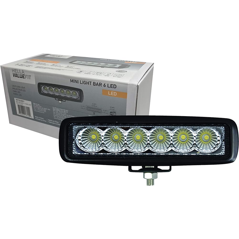Hella 357203001 VALUEFIT mini light bar (6 LED flood beam)