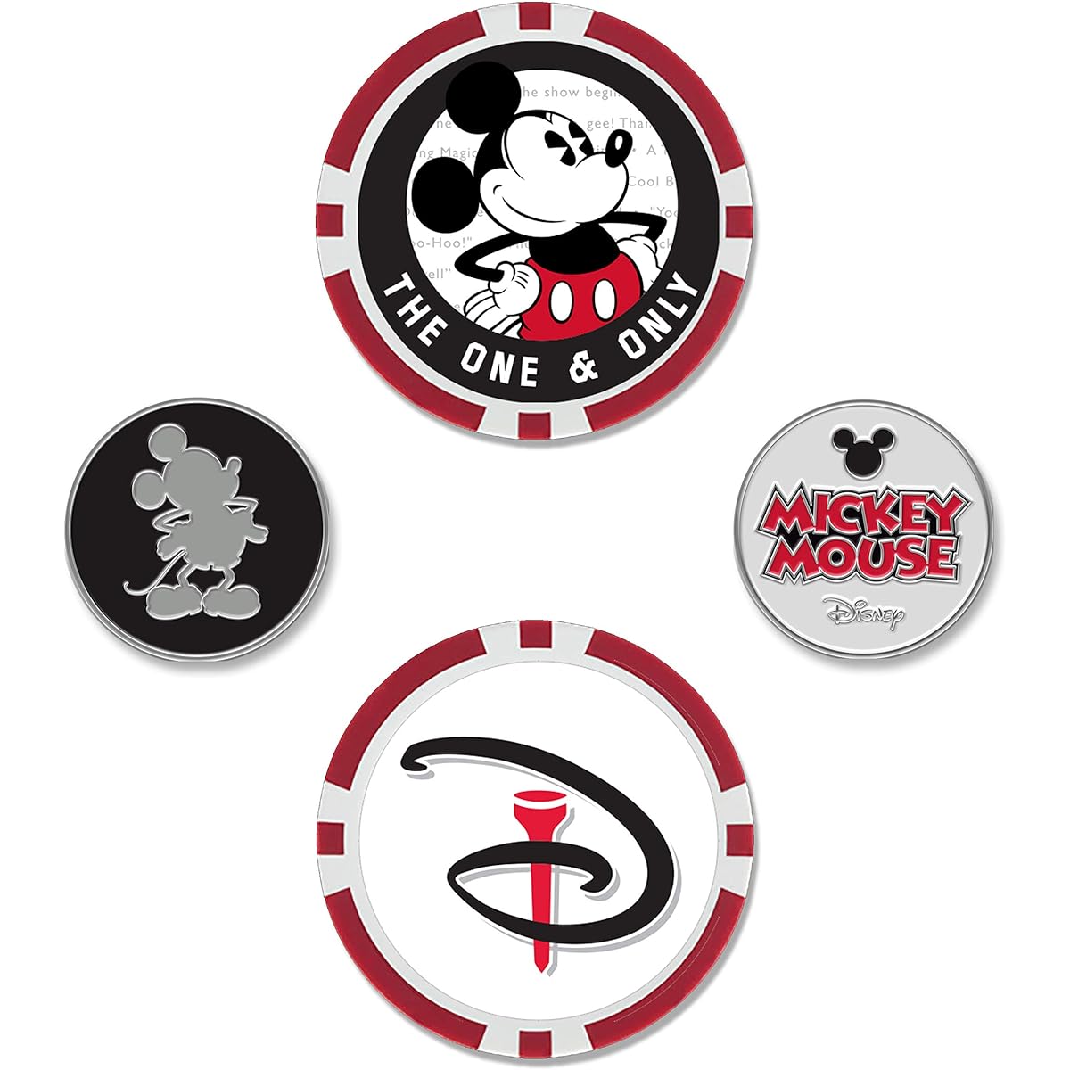 Team Effort Disney Mickey Mouse Golf Ball Marker Set Multi T0539119