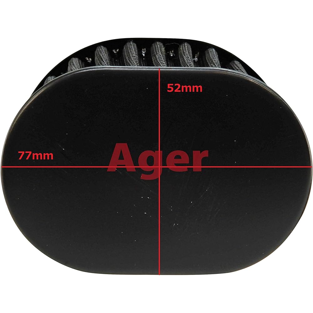 Ager Oval Power Filter 48mm Black 4 Pack