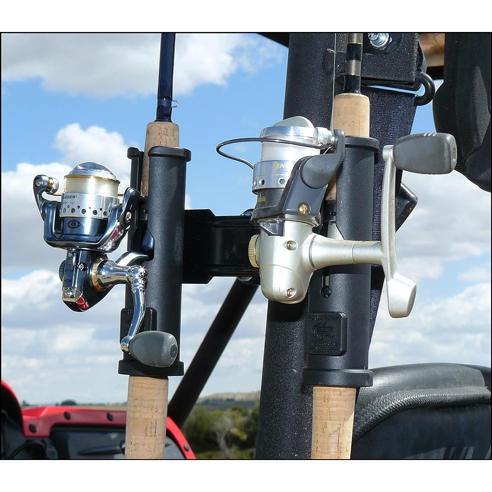 Double Spinning Rod Holder ATV UTV Snowmobile Diameter 1-1/4 inch model CR2X