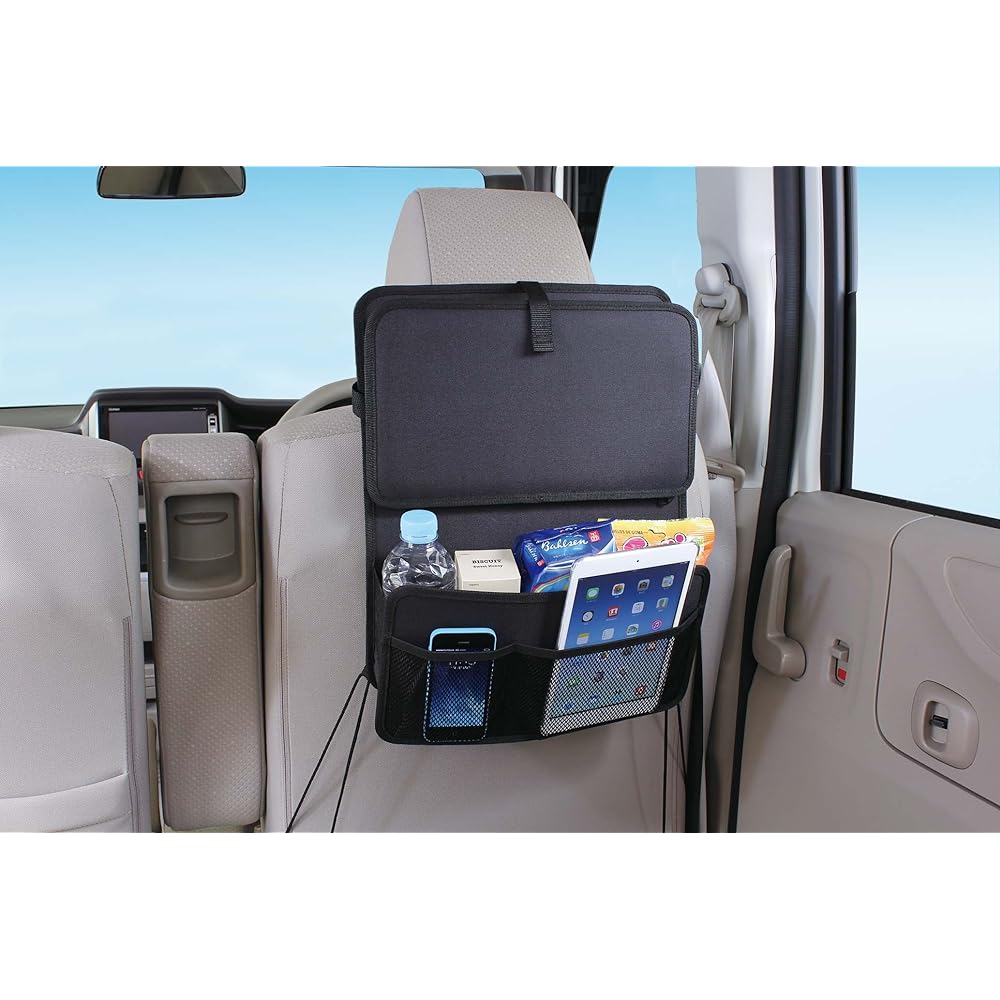 Napolex Genuine Car Table, Rear Seat Tray, Convenient Goods, Easy Installation, Large Capacity Pocket Function, Storage Items, Car Supplies JK-89