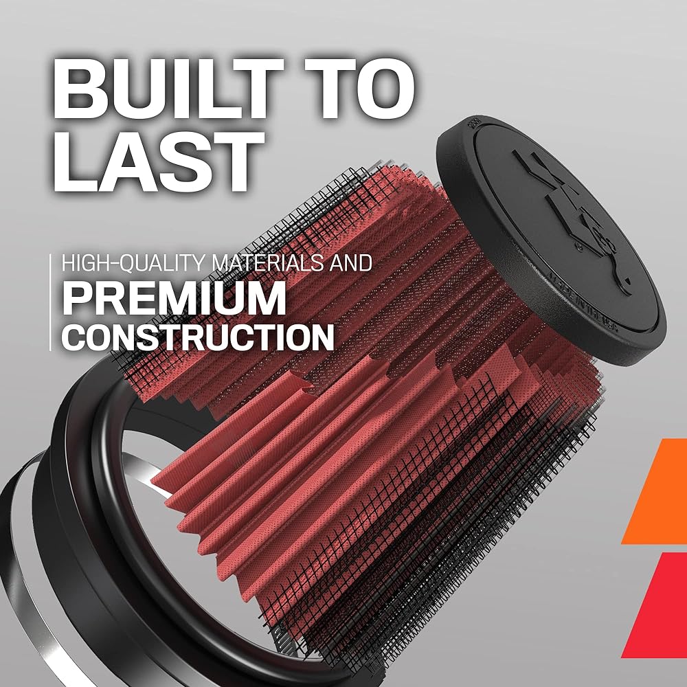 K & N General-purpose clamp-on air intake filter: high performance, premium, washable, replacement air filter: flange diameter: 3.5 inches, 8.5 inches, flange length: 0.625 inches, shape: circular, RU-1785, RU-1785