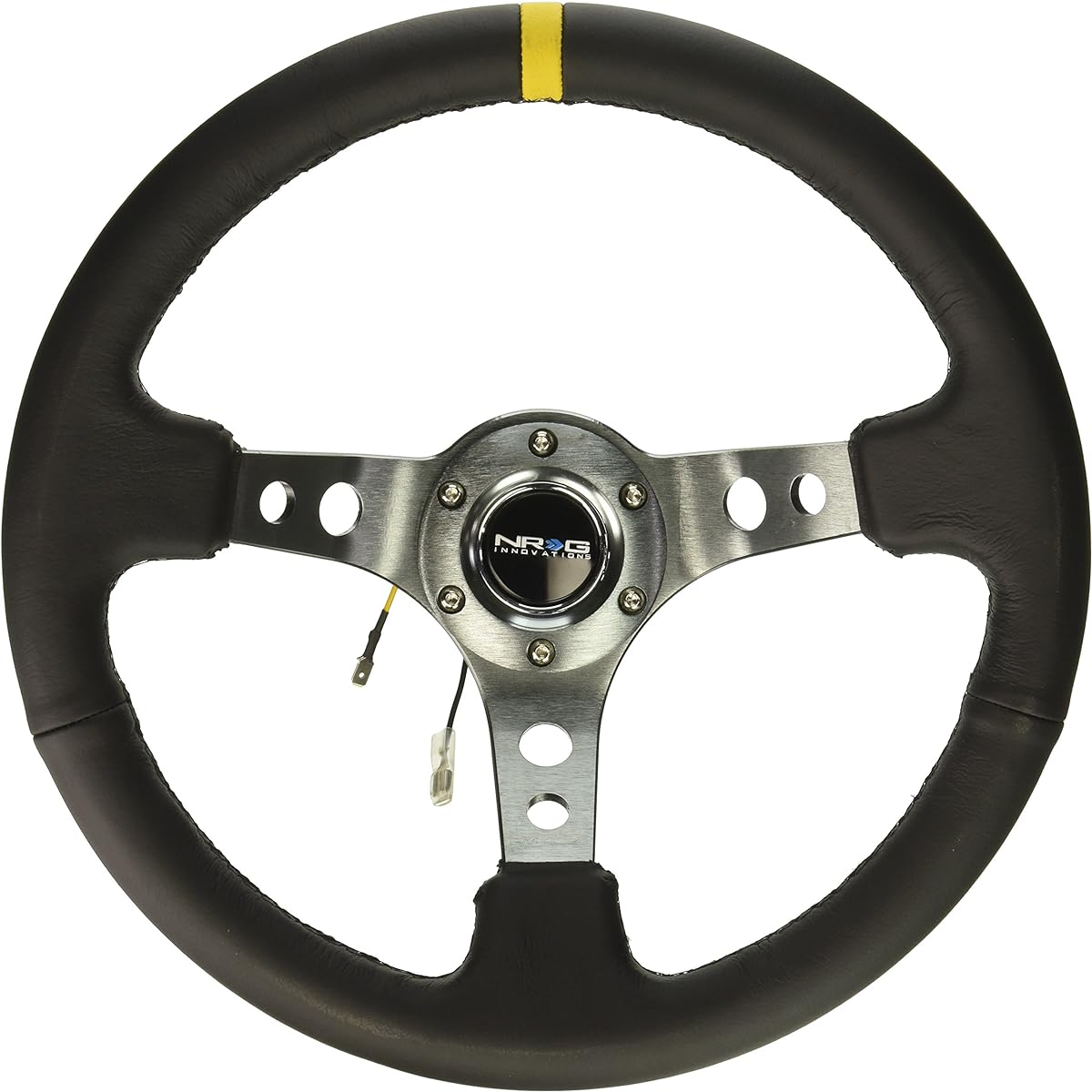 NRG Innovations RST-006GM-Y reinforced steering wheel (350mm sports steering wheel (depth 3 inch)