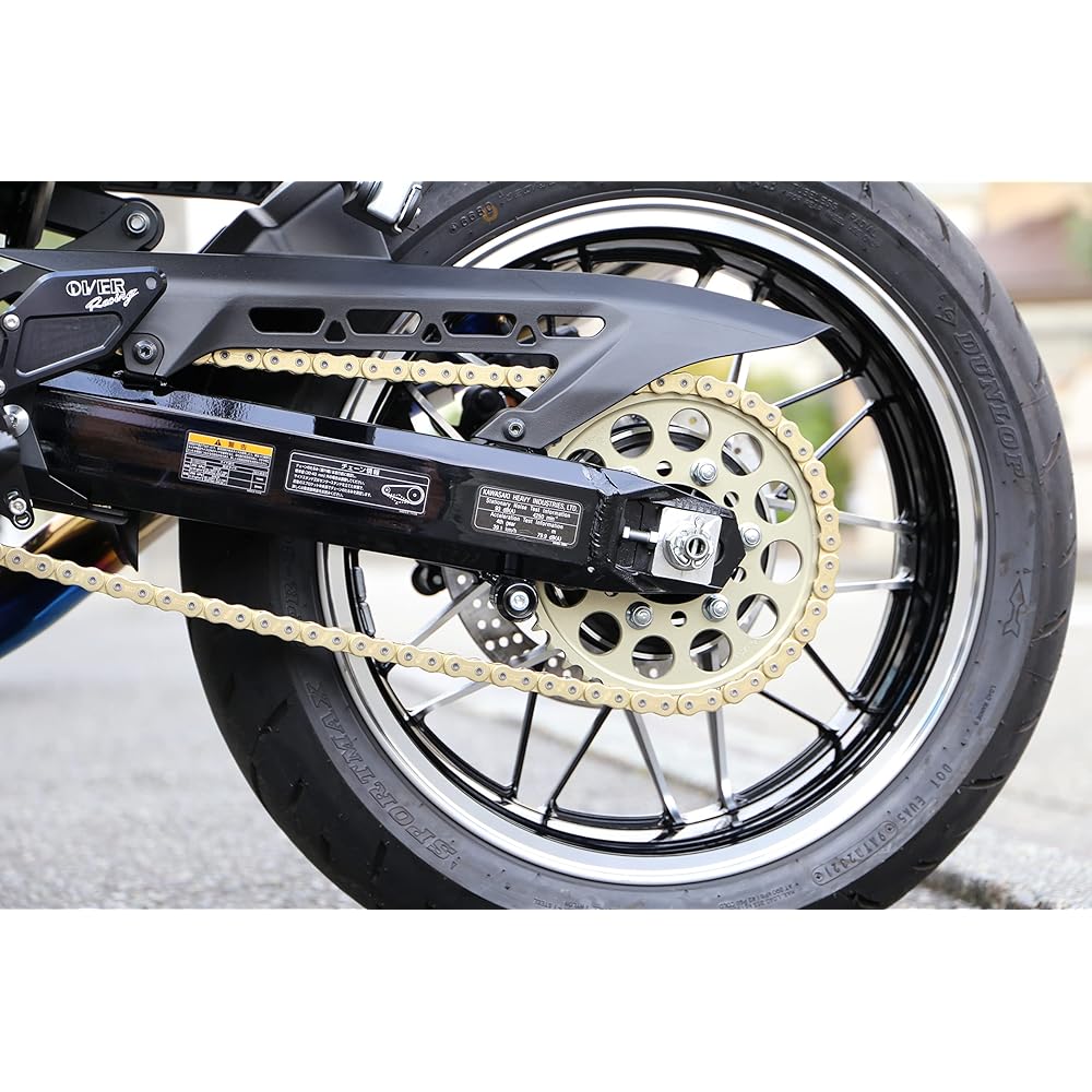 SUNSTAR Motorcycle Chain 525 Size 114 Links Gold Color