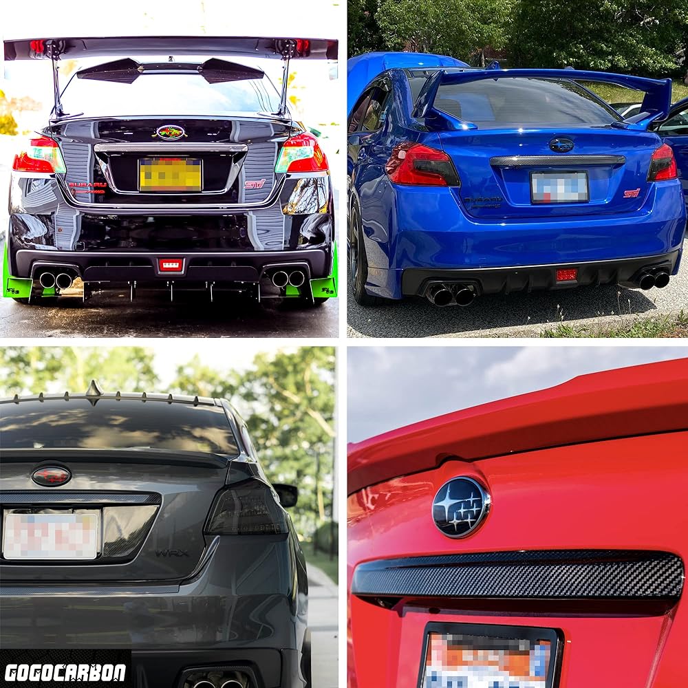 Gogocarbon Rear Garnish Subaru WRX STI VAB/WRX S4 VAG Sedan 2015-2021 2015-2021 Real Dryer Bon Cap Exterior Lightweight UV Clear Coating