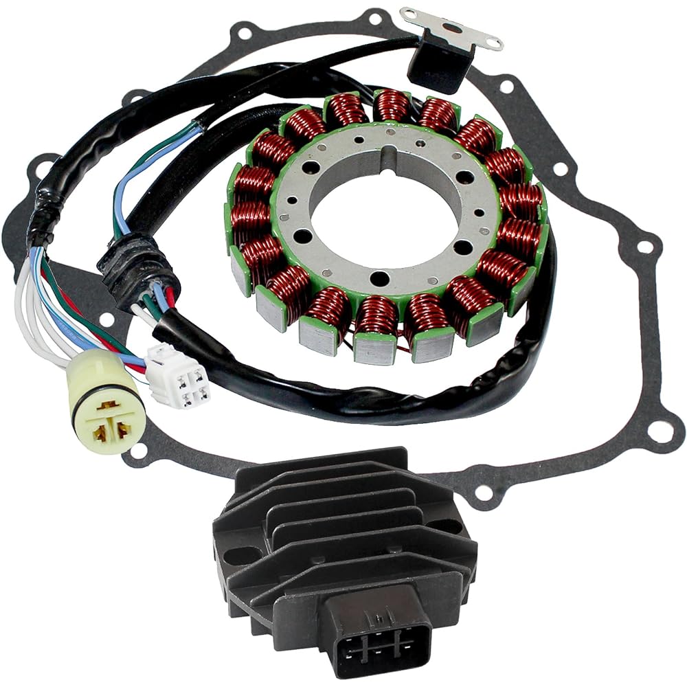 Caltric Stator and Regulator Rectifier with Gasket Compatible with Yamaha Grizzly 660 Yfm660 2002-2008