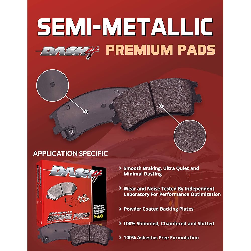 Dash 4 Premium Brake Pad Semi Metallic MD1210