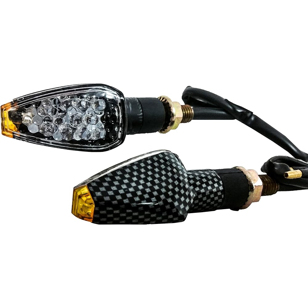 Carbon blinker LED dual sports motorcycle light brin cartress 4 pieces.