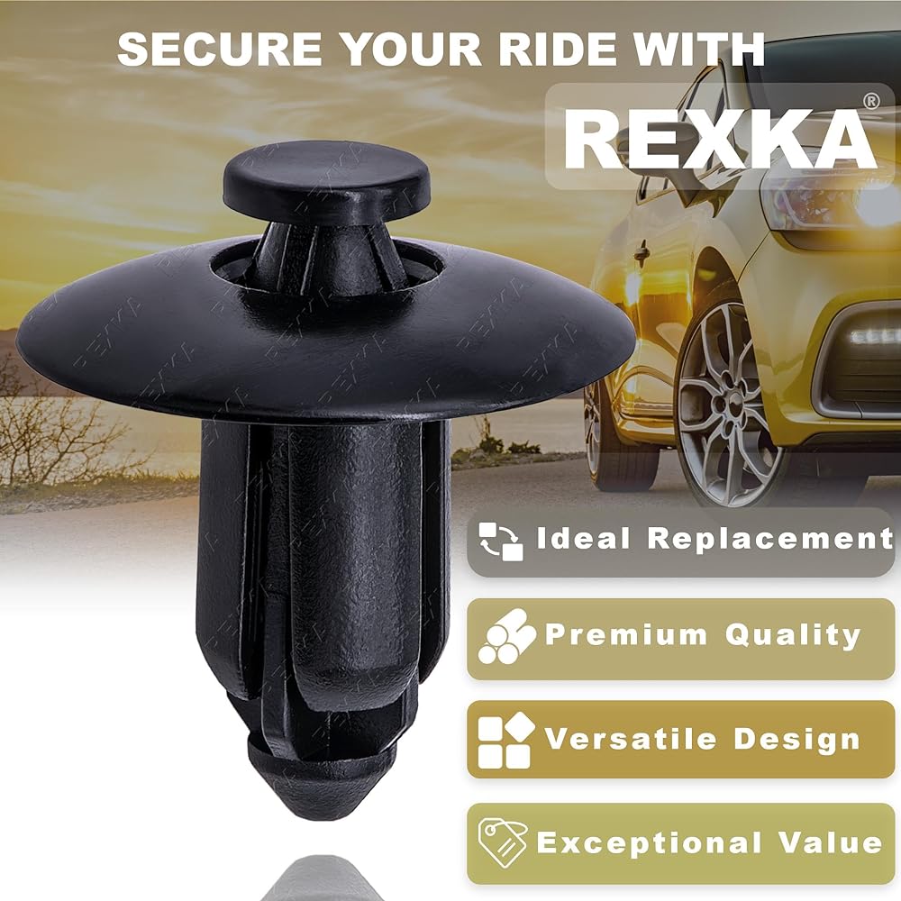 REXKA M8 Nyloppush Rivet Pin 25 pieces for Sports Bike ATV UTV