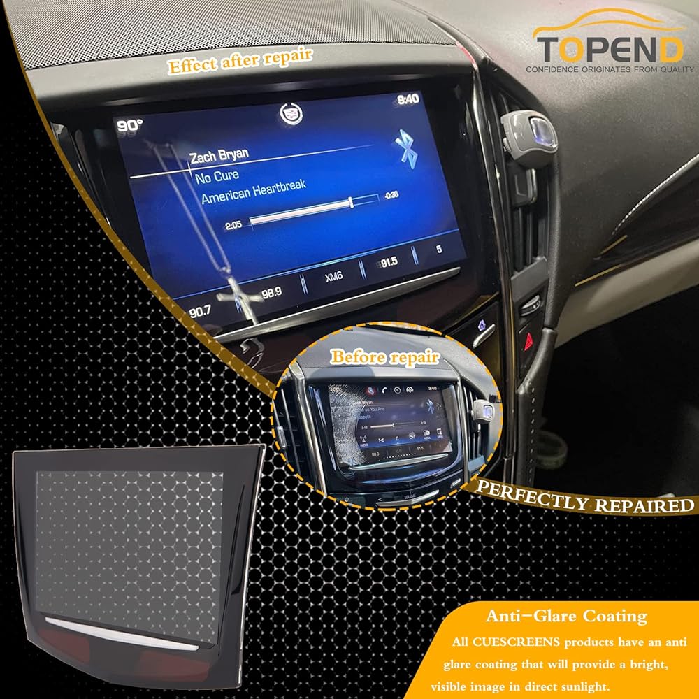CTS CUE Touch Screen-CUE Touch Screen Display Tector Exchange Parts Number 20867046 22912609 2013-2017 Cadillac ATS Escalade XTS SRX CTS CTS-V compatible (with free trim removal tool)