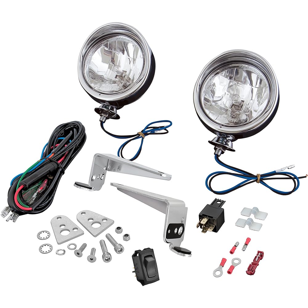 Show Chrome Accessories 30-101 3-1/2" Driving Light Kit for Victory Cross Country/Tour/Magnum 2010+