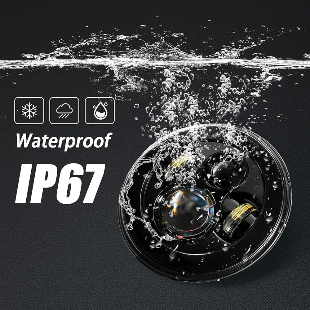 SKTYANTS 7 inch 7 inch LED Headlight Headlight 7 -inch Round Mount Bracket Ring Kit ROAD KING ELECTRA GLIDE STREET GLIDE ULTRA CLASSIC compatible (black)