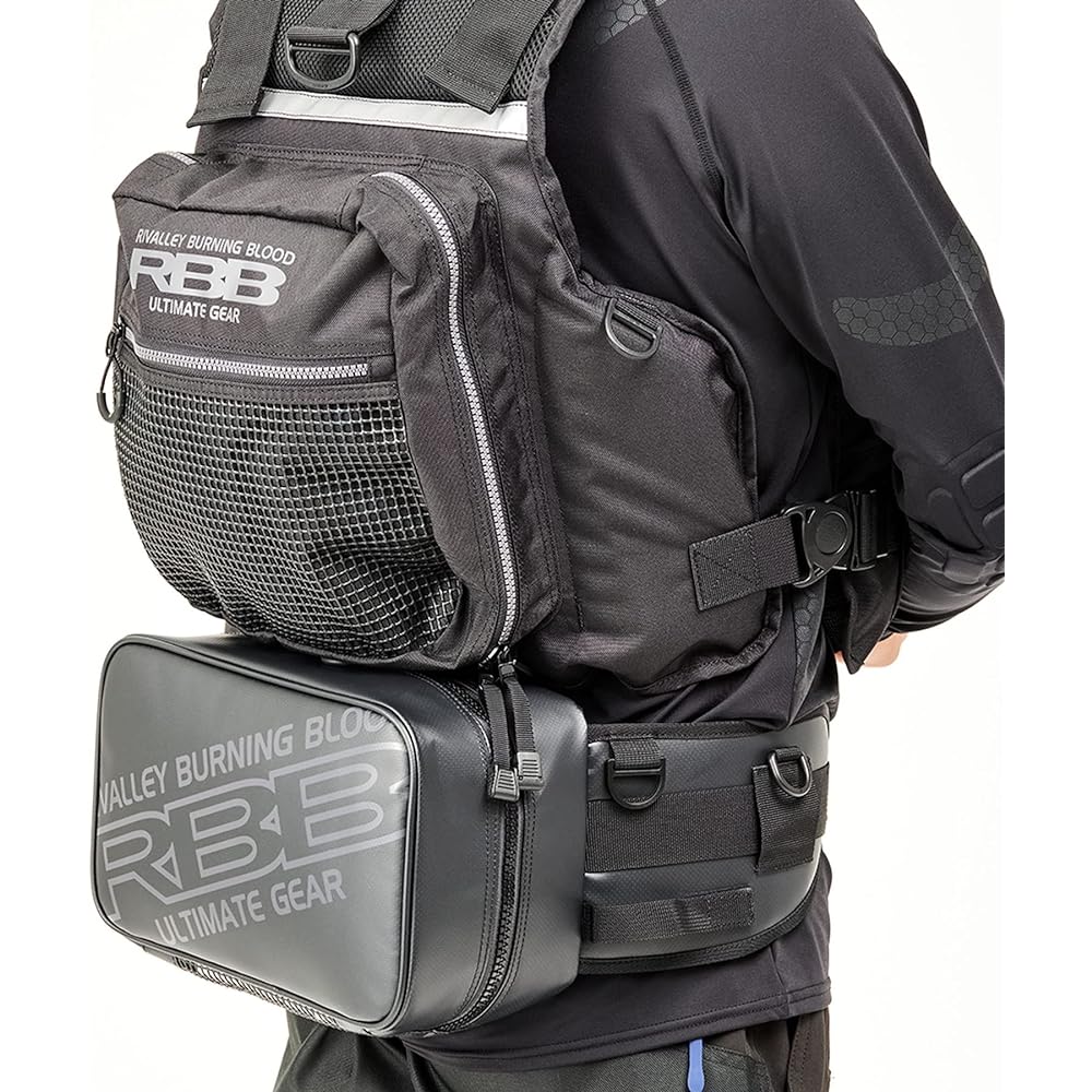 SOSHIN 7661 RBB Rock Shore Short Vest Black/Black Free