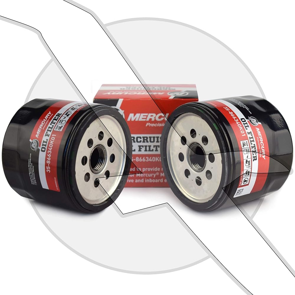 Mercury Marine Mercruiser Oil Filter 2 Pack 35-866340K01