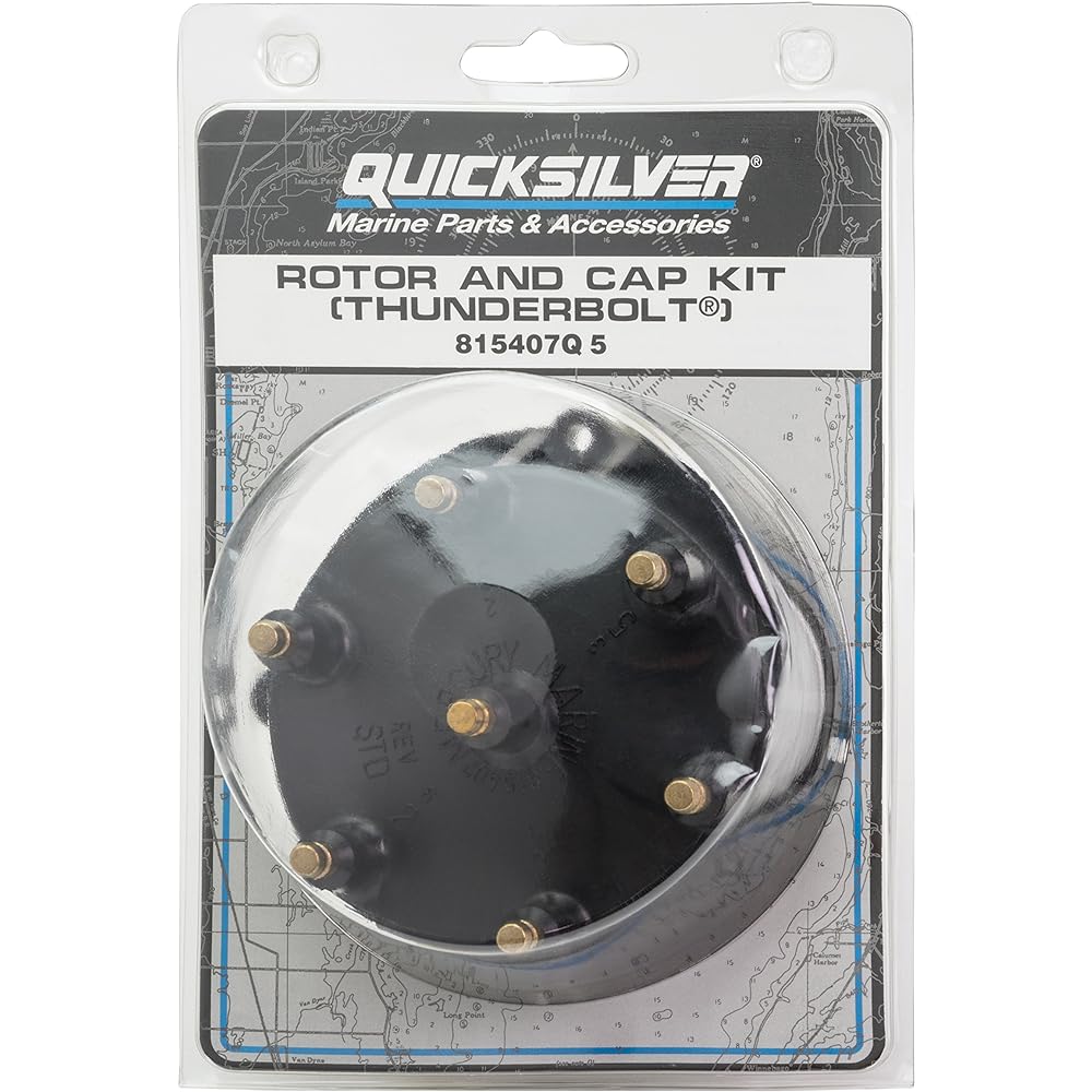 Quicksilver Distributor Cap, Rotor, Trigger Wheel Kit for MerCruiser 4.3L GM V-6 with Thunderbolt HEI Ignition