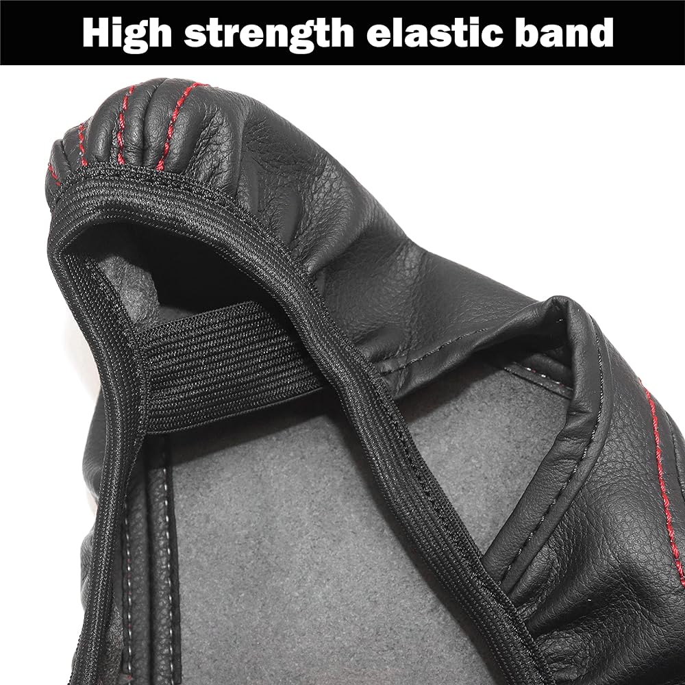 YOSRTER Dodge Challenger Accessories 2015 2016 2017 2017 2019 2019 2019 2019 2020 2022 2023 Center Console Arm Rest Cover Interior Box Prevention Leather Central Armrest Decoration (Carbon Fiber Red)