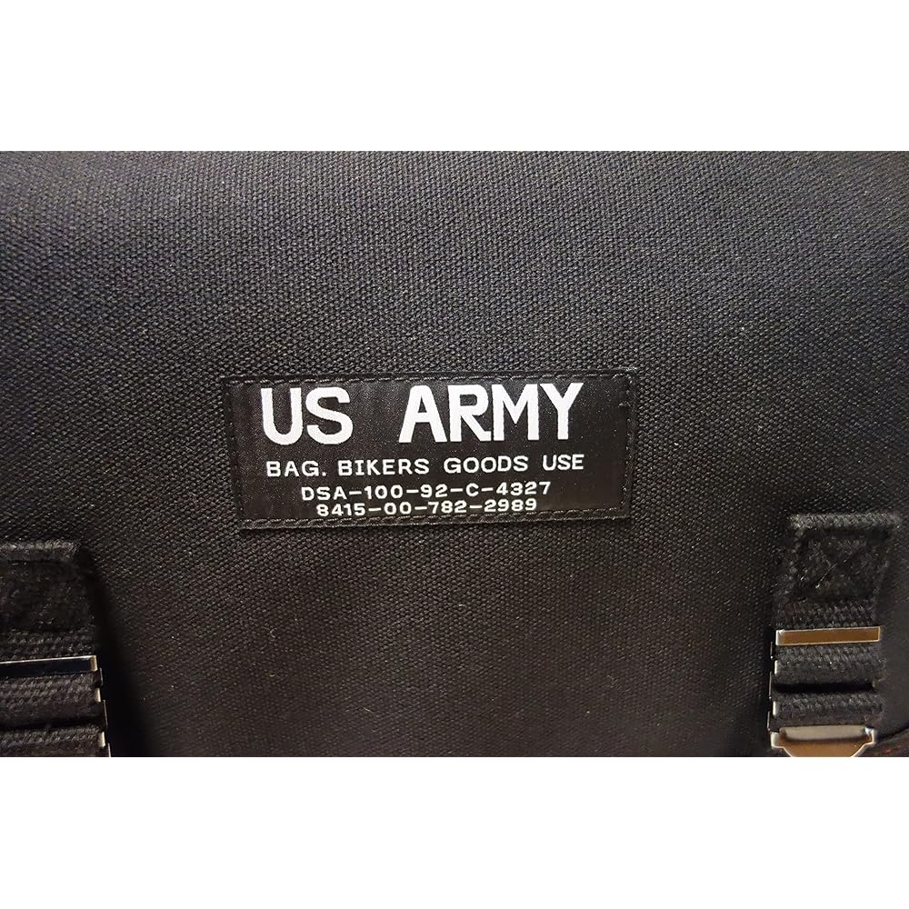 Army bag ■US ARMY side bag (army saddle bag) black/red stitch ARMY (BK)