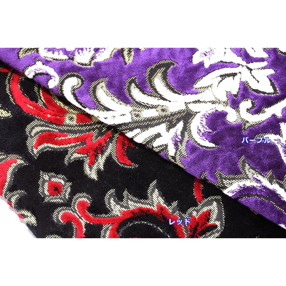 Miyabi Front Curtain Kinkasan Karen Purple Frange: Purple Size: L (2200mm) MFC-KA-PLL
