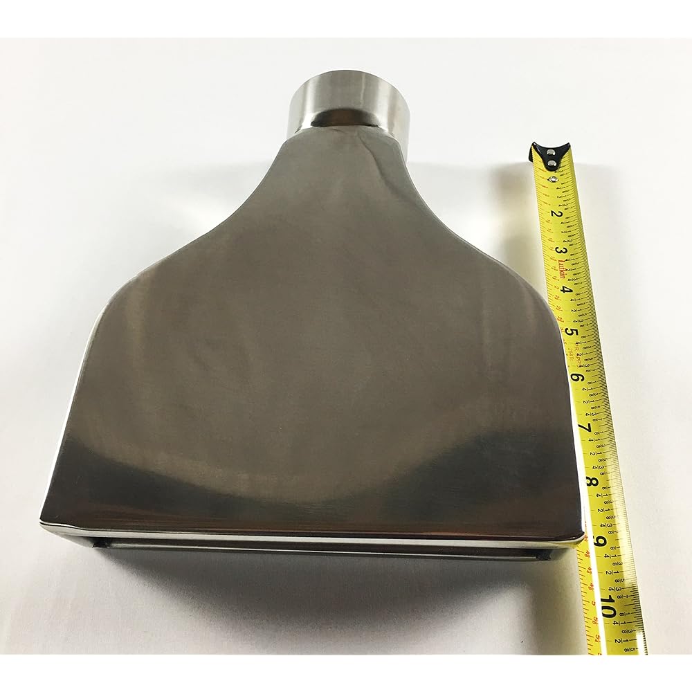 Exhaust tip 7.75 x 2.25 inch outlet 8 inch long 2.5 inch inch inch inch inch inch inch rander rectangular stainless steel stainless steel
