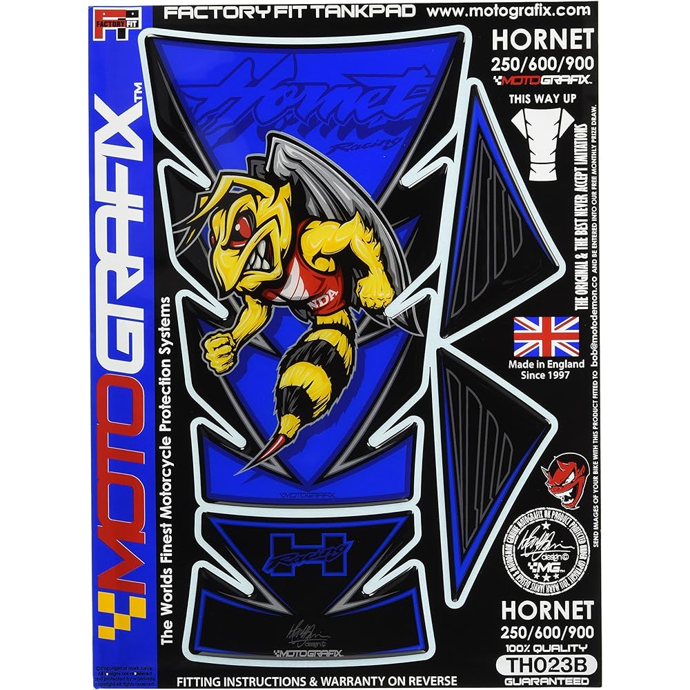 MOTOGRAFIX Tank Pad Hornet 250/600/900 Blue MT-TH023B