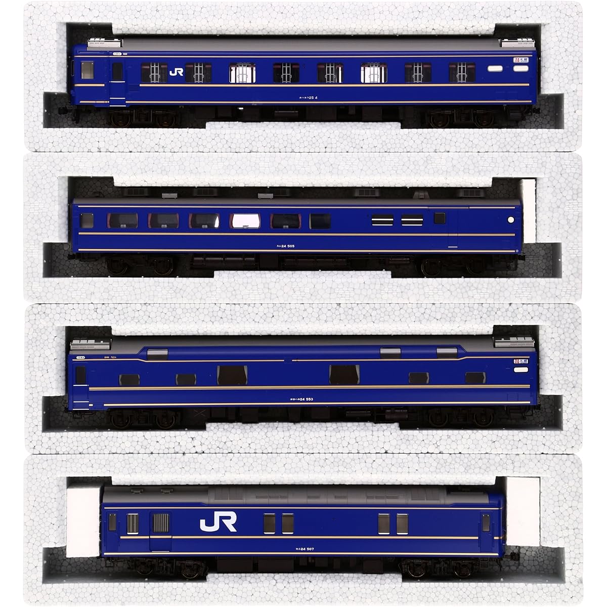 KATO HO Gauge 24 Series Sleeper Express Hokutosei Basic 4-Car Set 3-515 Railway Model Passenger Car