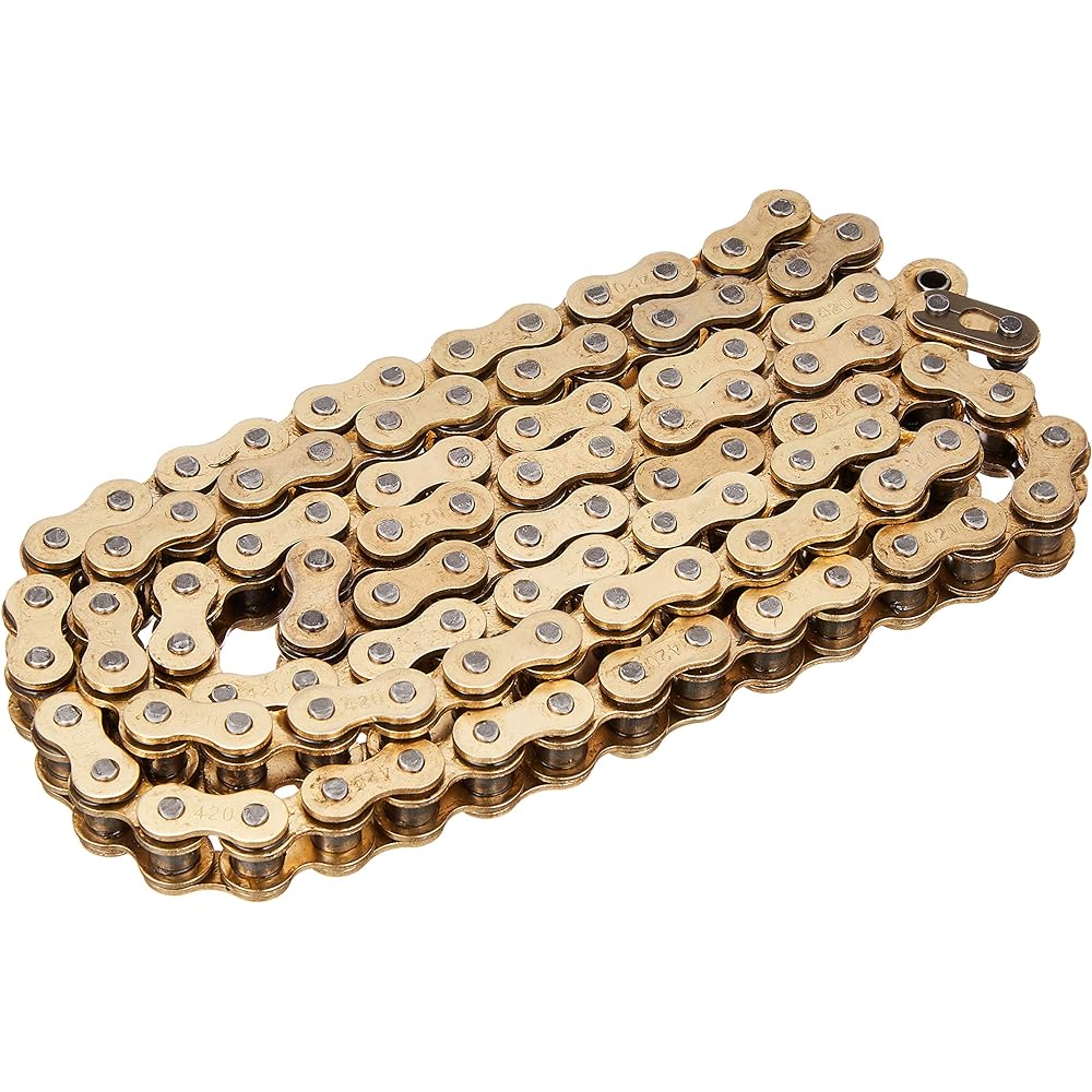 Bike Parts Center Gold Chain 420 110 Link Honda Ape 50 etc. 91-10-11