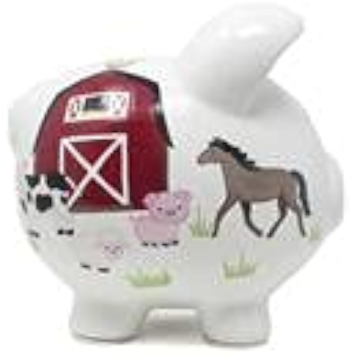 Child to Cherish Ceramic Piggy Bank for Boys (Barnyard)