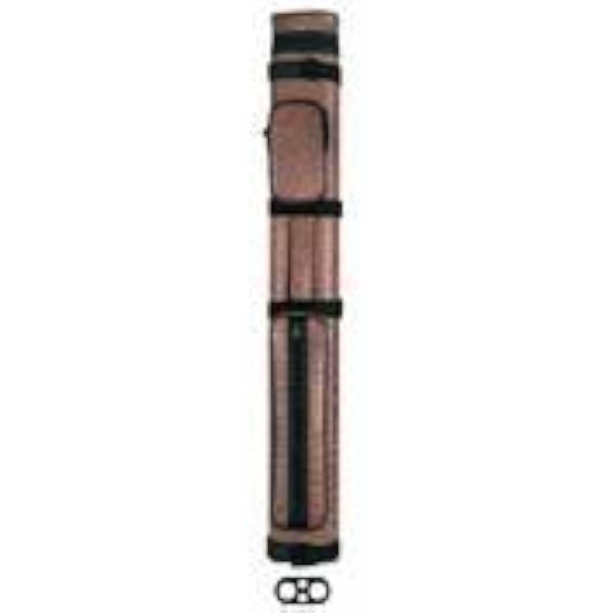 Action Brand AC22 2X2 Oval Hard Vinyl Pool/Billiard Cue Case - Textured Brown