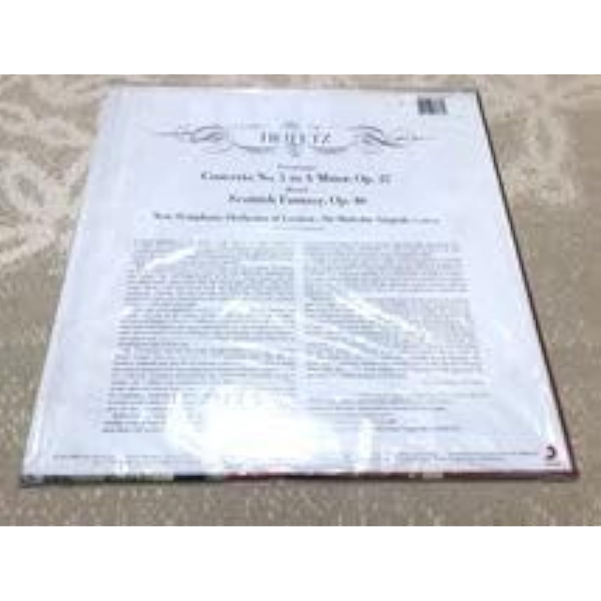 Sealed Analogue Productions Heifetz Bruch Scottish Fantasy Violin Concerto LSC2603 brand new