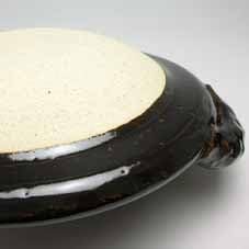 Doraku kiln black pot 8 inches (for 2 people) [Earthen pot Doraku kiln Iga ware]