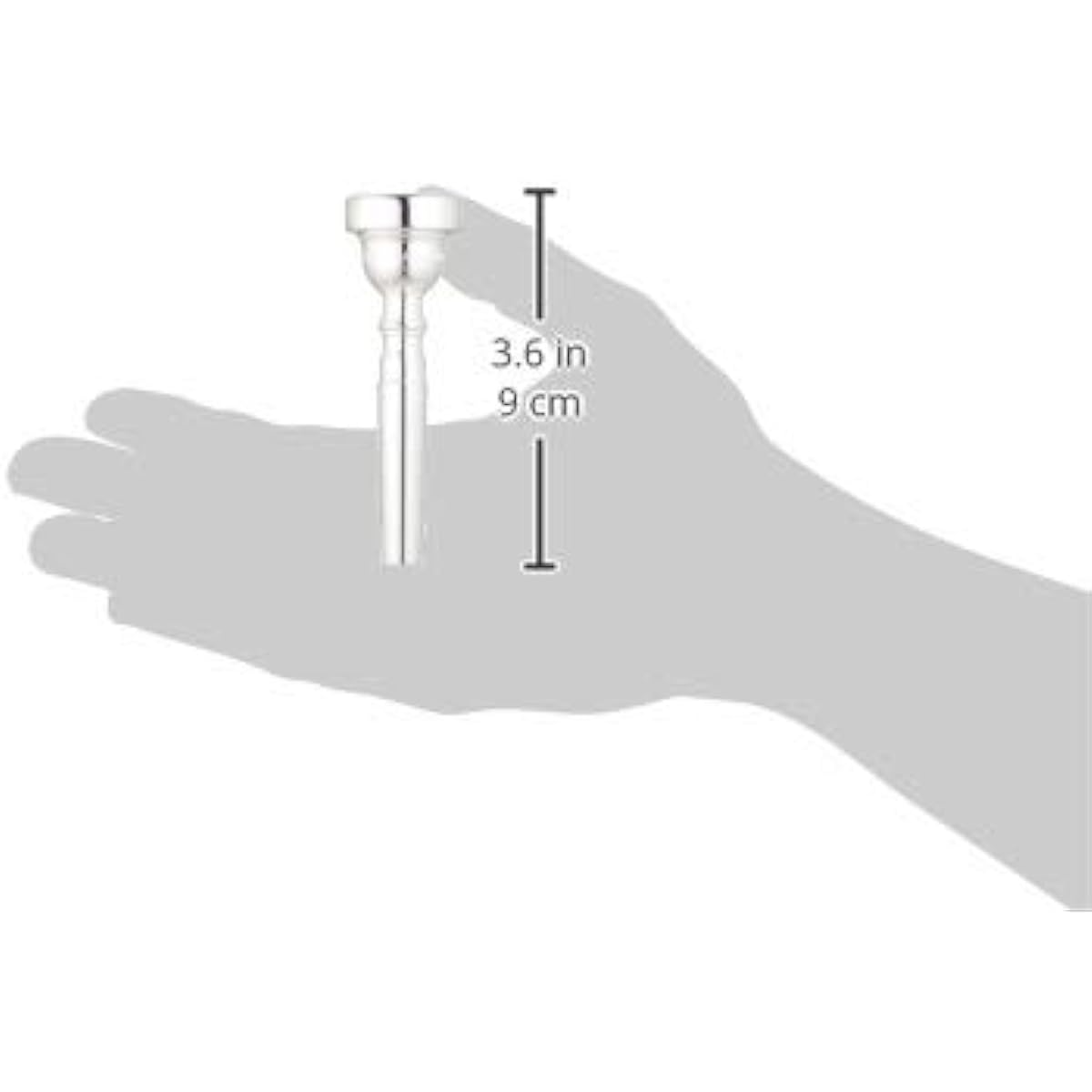 Back trumpet mouthpiece 7BW silver plated finish