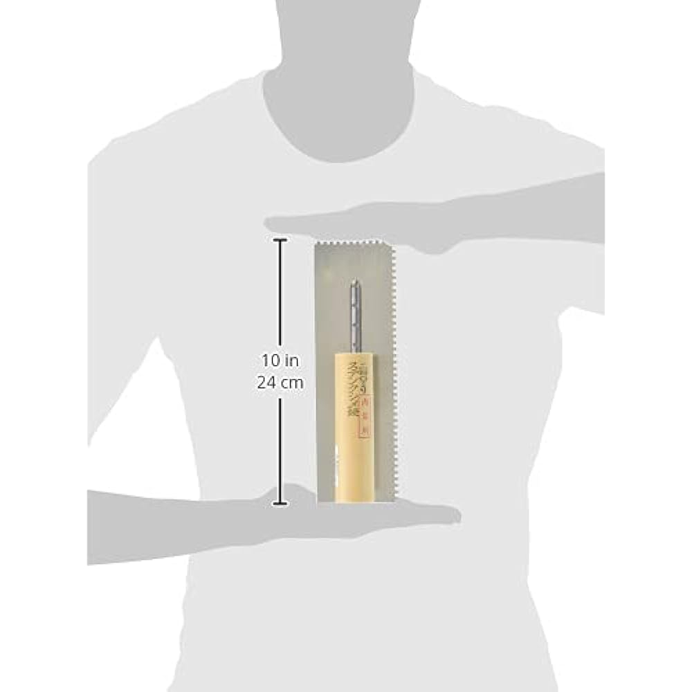 Tokyo Nishikan Stainless steel interior comb trowel Tokyo Nishikan 65544 240mm 3mm body: Depth 6.8cm Body: Height 24cm Body: Width 7.5cm Silver