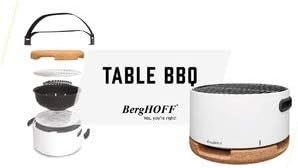 Berghoff Table BBQ Table BBQ Grill White Carbon Steel Camping Outdoor 2415601 White