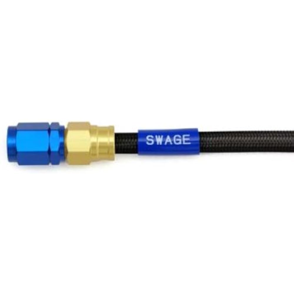 SWAGE LINE Front Brake Hose Kit Aluminum (Gold/Blue) Black Smoke Hose CB400SF SPEC3/Revo 04-13 No ABS PAFB144 [HTRC9]