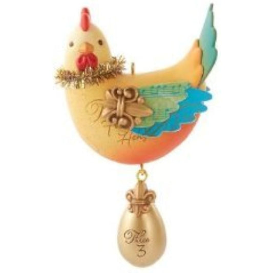 Three French Hens #3 in the Series 2013 Hallmark Ornament